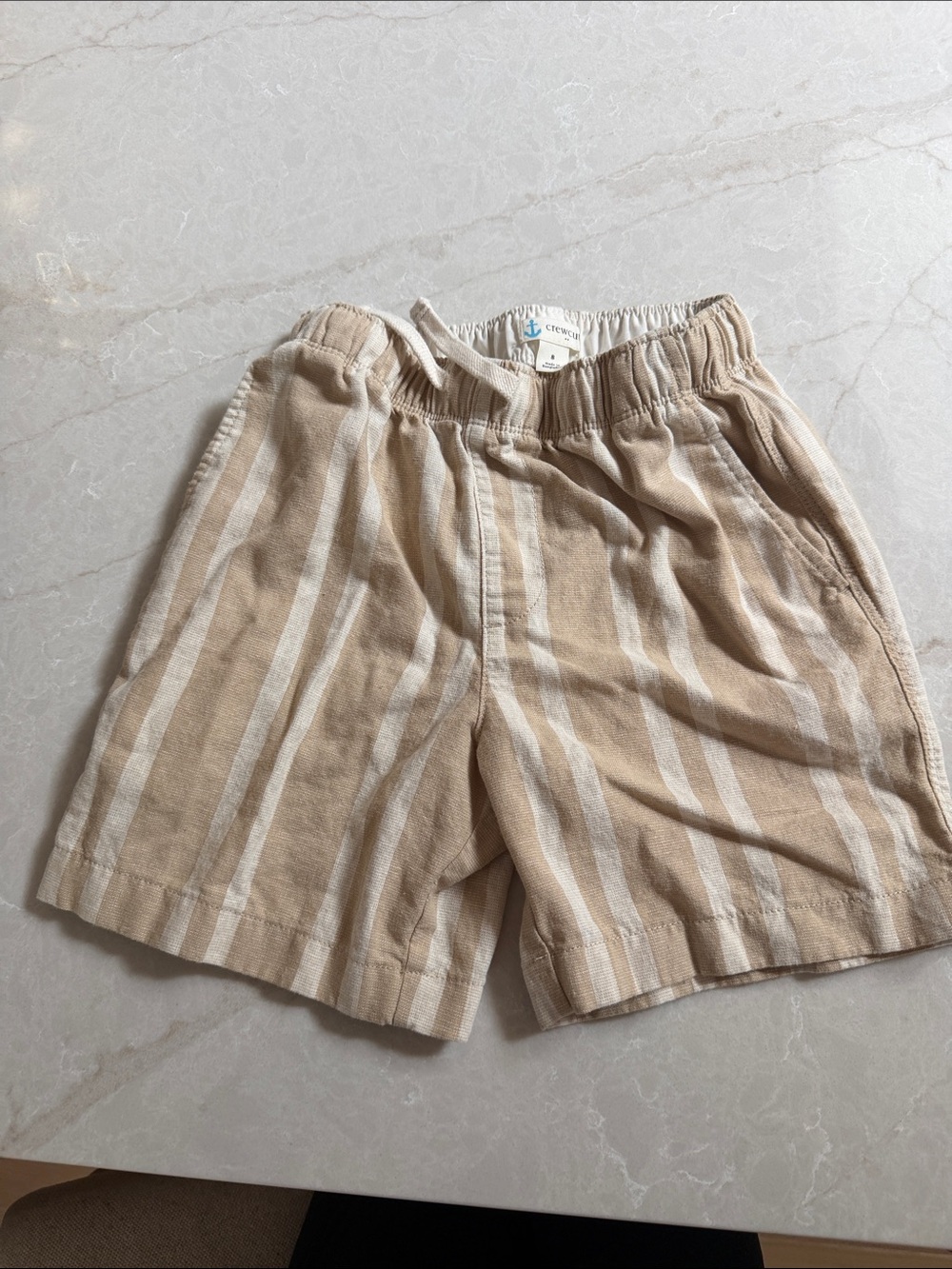 Crewcuts Children's Beige & White Striped Shorts